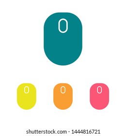 Wireless Computer Mouse Icon Symbol. PC wireless mouse icon vector isolated illustration. Icon wireless computer mouse web. Modern computer mouse, flat icon design