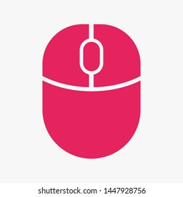 Wireless Computer Mouse Icon Symbol. PC wireless mouse icon vector isolated illustration. Icon wireless computer mouse web. Modern computer mouse, flat icon design