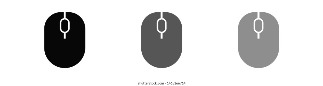 Wireless Computer Mouse Icon Symbol. PC wireless mouse icon vector isolated illustration. Icon wireless computer mouse web. Modern computer mouse, flat icon design