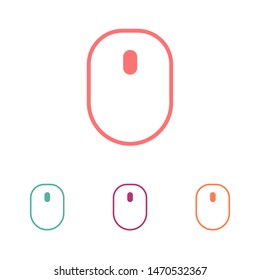 Wireless Computer Mouse Icon Symbol. PC wireless mouse icon vector isolated illustration. Icon wireless computer mouse web. Modern computer mouse, flat icon design