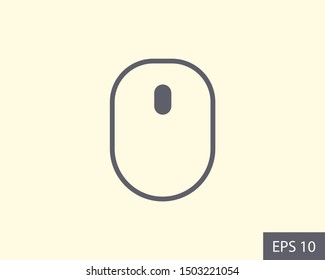 Wireless Computer Mouse Icon Symbol. PC wireless mouse icon vector isolated illustration. Icon wireless computer mouse web. Modern computer mouse, flat icon design
