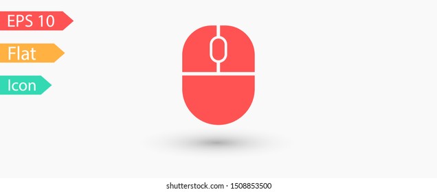 Wireless Computer Mouse Icon Symbol. PC wireless mouse icon vector isolated illustration. Icon wireless computer mouse web. Modern computer mouse, flat icon design