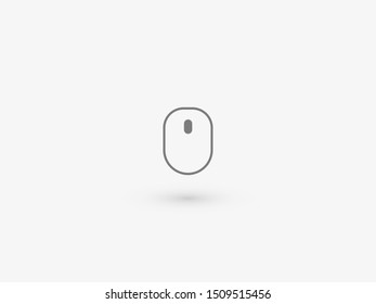 Wireless Computer Mouse Icon Symbol. PC wireless mouse icon vector isolated illustration. Icon wireless computer mouse web. Modern computer mouse, flat icon design