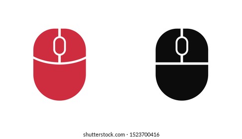 Wireless Computer Mouse Icon Symbol. PC wireless mouse icon vector isolated illustration. Icon wireless computer mouse web. Modern computer mouse, flat icon design