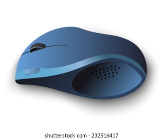 Wireless computer mouse isolated on white background 