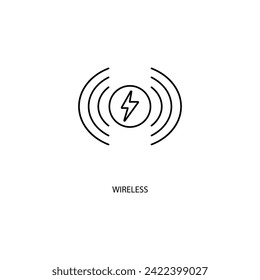 wireless concept line icon. Simple element illustration. wireless concept outline symbol design.