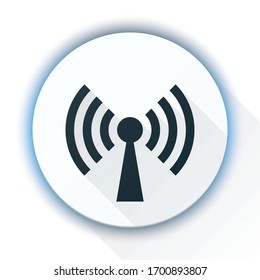 Wireless Connection button label icon illustration