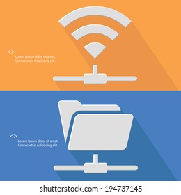 Wireless and connection concept,vector