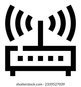 Symbol für Wireless-Verbindung. Konzept der Internettechnologie. Symbol im Strichstil