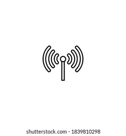 Wireless connection icon. Internet of things icon. Simple, outline, black, flat, lineal.