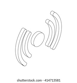 Wireless connection icon, isometric 3d style