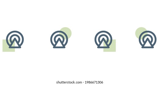 Juego de iconos de conexión inalámbrica para aplicaciones, sitios web, aplicaciones móviles, anuncios, presentaciones y muchos más. Se puede editar y cambiar el tamaño.