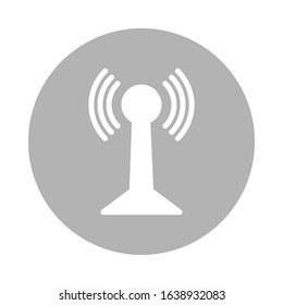 Wireless connection icon with a white background