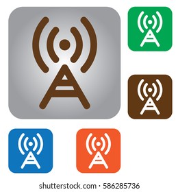 Wireless connection icon. wi-fi tower icon. Communications Tower