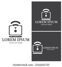 Wireless Connection Logo Vector Template 