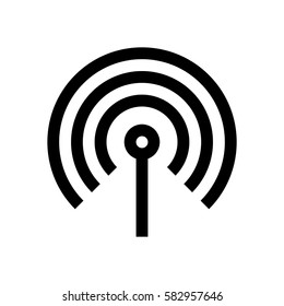Wireless connection mini line, icon, background and graphic. The icon is black and white, linear  flat, vector, pixel perfect, minimal, suitable for web and print. 