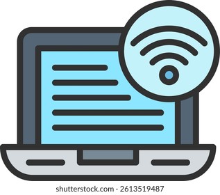 Wireless Connection Outline Filled Style Icon