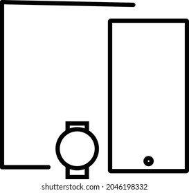 Wireless connection simple line art vector
