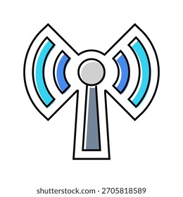 Icono de color de conectividad inalámbrica. Vector de conectividad inalámbrica. Ilustración de símbolo aislado
