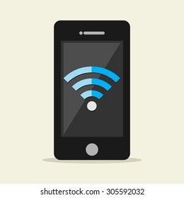 Wireless connectivity concept. Setting wifi connection.
