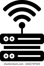 Wireless Connectivity Icon Glyph Vector Illustration