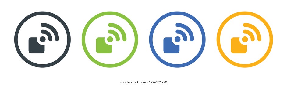 Wireless connectivity icon vector illustration. Connect with Wifi signal concept.