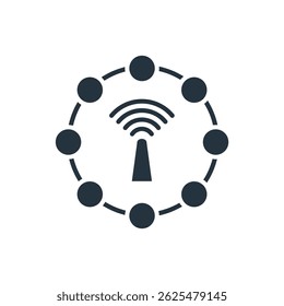 wireless connectivity icons isolated on White Background. Flat style design