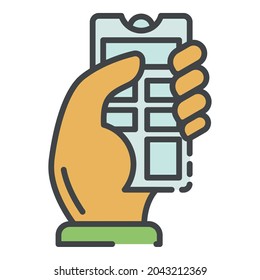 Wireless control icon. Outline wireless control vector icon color flat isolated on white