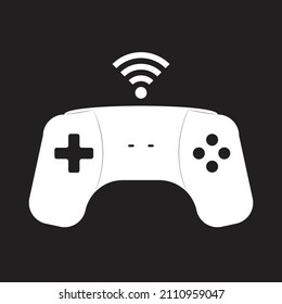 Wireless controller icon black background