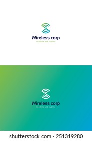 Wireless corporation logo teamplate.