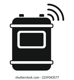 Wireless counter icon simple vector. Smart consumption. Care home