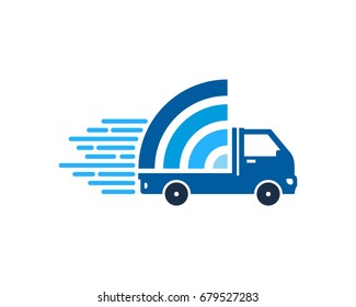 Wireless Delivery Icon Logo Design Element