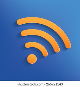 Wireless design on blue background,clean vector