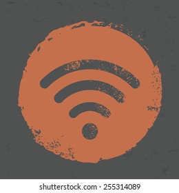 Wireless design on grunge background, grunge vector