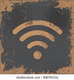 Wireless design on old paper background,vector