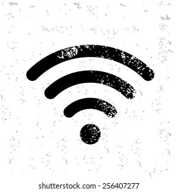 Wireless design on old paper,grunge vector