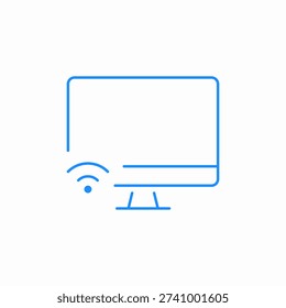 wireless desktop icon sign vector