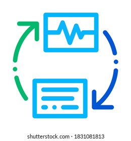 Wireless Diagnostics Voice Control Icon Vector Thin Line. Contour Illustration