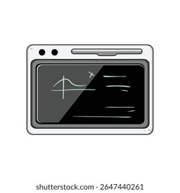 desenho animado digital sem fio handwriting pad. recarregável, pressuresensitive palmreject, compatibilidade app wireless digital handwriting pad sinal. símbolo isolado vetor ilustração