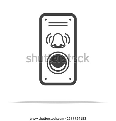 Wireless door bell outline icon transparent vector isolated