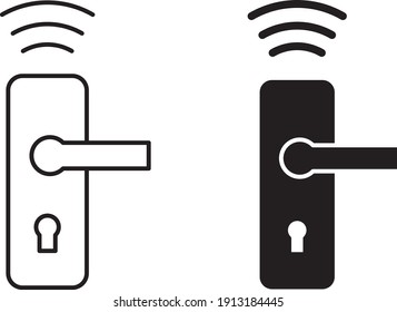 Wireless door icon , vector illustration