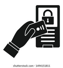 Wireless door lock icon. Simple illustration of wireless door lock vector icon for web design isolated on white background