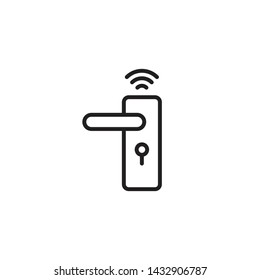 Wireless Door Lock, Smart Lock System Vector Icon