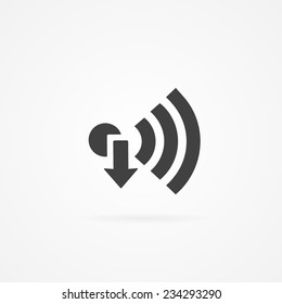 Wireless download icon.