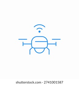 wireless drone icon sign vector