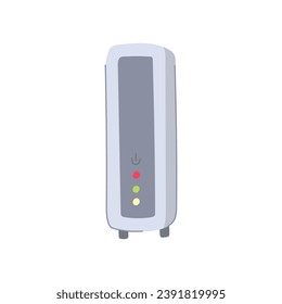 wireless dsl modem cartoon. web wlan, a broadband, ethernet lan wireless dsl modem sign. isolated symbol vector illustration