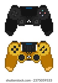 Wireless Dual Shock 4 Four Video Game Gaming Console Station BB Death Stranding Controller Pad Play Pixel Art No Transparent Background Vector EPS PNG Clip Art 