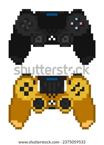 Wireless Dual Shock 4 Four Video Game Gaming Console Station BB Death Stranding Controller Pad Play Pixel Art No Transparent Background Vector EPS PNG Clip Art 