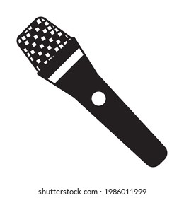 Wireless dynamic microphone flat vector icon for apps and websites