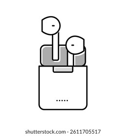 wireless earbuds color icon vector. wireless earbuds sign. isolated symbol illustration